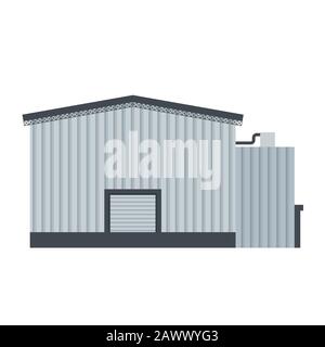 Vektor-Design von Industriegebäude für die Herstellung von Produkten Stock Vektor