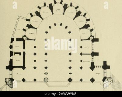 L'architectureLe passé.--Le présent. Abb. 40, - Notre-Dame de Dijon. Nécessaire au Passage inférieur a été obtenue grâce à un systèmede corbeaux portant, du côté des collatéraux, des arcs qui sedéveloppent dans le sens longitudinal et reçoivent les dallessur lesquelles se fait la culation. La figure 39 indique enperspective ce moyen si ingénieux de construction appliqué dansdautres édificesdécole différente, mais rarement avec une Iclc Franchise cl une Iclle Lorrcclion. Ajoutons ( île uc, Clans celexemple, tous les élénienls â la sliiLlure ont donné lieu   uneprécision surprenante, assuran Stockfoto