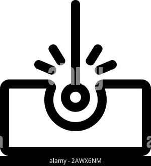 Symbolvektor für Laserschweißen. Isolierte Darstellung des Kontursymbols Stock Vektor