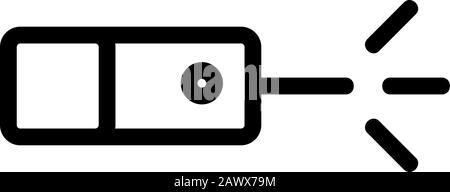 Symbolvektor für Laserschweißen. Isolierte Darstellung des Kontursymbols Stock Vektor