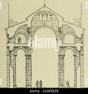 L'architectureLe passé.--Le présent. Abb. 27. - Plan de Notre-Dame-du-Port à Clermont-Ferrand. Néanmoins suffisants dans la partie centrale de léglise, éclairéedailleurs du part par les Querschiffs, labside et la façade prin-cipale. La Solution nest pas parfaite assurément, mais appliquéeà des monuments religieux plus vastes, et plus dégagés, elle a M O Y Iv N A(&lt; y. 57 donné ccpciulanl des Résultats plus satLsfaisants, comme à Saint-Scrnin de Toulouse, jusquoii sest étendue riniluence auver-gnat. CE nétait là cependant que des Résultats limités, mais le lait. Stockfoto