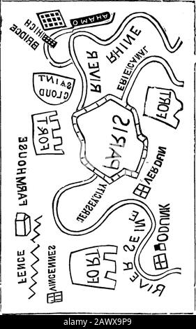 Augenöffner [elektronische Ressource]: Gute Dinge, ungemein lustige Spriche und Geschichten, die ein Lächeln auf das greuste Gesicht bringen. 138 HARK TWAIN.. KARTE VON PARIS. 13? Dem LESER Erklärt Sich Die beiliegende Karte. Die Idee dieser Karte ist nicht originell, sondern ist den großen Metropolitanzeitschriften entlehnt. Ich behaupte keinen anderen Verdienst für diese Produktion (wenn ich sie so nennen darf), als dass sie genau ist.Die Hauptblase der Stadt-Papier-Karten, 01die es eine Nachahmung ist, ist, dass in ihnen die Verunaufmerksamkeit der künstlerischen malerisch-geographischen Zuverlässigkeit zu berücksichtigen scheint. Soweit dies der Fall ist Stockfoto