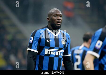 Mailand, Italien. Februar 2020. 09.02.2020, Mailand, Stadio Giuseppe Meazza, Serie A: Inter - Mailand, Romero Lukaku (Inter). Gutschrift: SPP Sport Presse Foto. /Alamy Live News Stockfoto