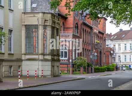 Blick auf die Stadt Oldenburg, eine unabhängige Stadt in Niedersachsen, Deutschland Stockfoto