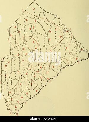 Klimatologische Daten, South Carolina. RALEIGH, N. C. WETTER-BÜRO. Matte 24. 1904/05. O O P I-( &lt; 1 ^ I WPH Ph a HZ C. mm fifl Aruii, IIMM. (M.IMATK AM) (MIORS: SOUTH (ABSCHNITT CAROLINA). V. S. DiaWRTMKNT OL AC.RlCUI/riTRI; Klima- und Erntedienst OK IllK WEATHER BUREAU. ZENTRALSTELLE: A/^ASHINGTON, D. C. SOUTH CFLROLILN^ ABSCHNITT. J. W. BAUER, Section Director, COLUMBIA, S. C. Vol. VII Columbia, S. C, April 1904/05. Nr. 4. FORTSCHRITT DER LANDWIRTSCHAFTLICHEN ARBEIT. Hartnäckige niedrige Temperatur, mit Fäusten auf dem 4., 5., 6., 14., 21. Und 22., hielt den Boden zu kalt für die bevorzugte Einstellung von cor Stockfoto