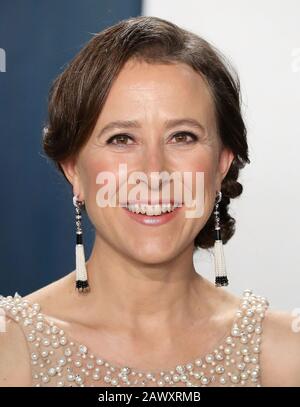 Beverly HILLS, LOS ANGELES, KALIFORNIEN, USA - 9. FEBRUAR: Anne Wojcicki kommt zur Vanity Fair Oscar Party 2020, die am 9. Februar 2020 im Wallis Annenberg Center for the Performing Arts in Beverly Hills, Los Angeles, Kalifornien, USA abgehalten wird. (Foto von Xavier Collin/Image Press Agency) Stockfoto