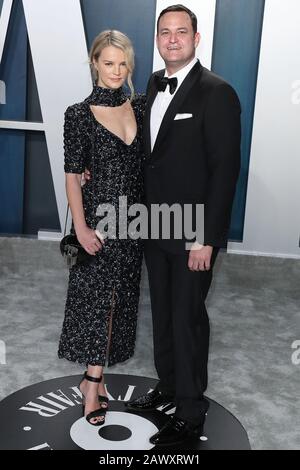 Beverly HILLS, LOS ANGELES, KALIFORNIEN, USA - 9. FEBRUAR: Kelly Sawyer Patricof und Jamie Patricof kommen zur Vanity Fair Oscar Party 2020, die am 9. Februar 2020 im Wallis Annenberg Center for the Performing Arts in Beverly Hills, Los Angeles, Kalifornien, Vereinigte Staaten abgehalten wird. (Foto von Xavier Collin/Image Press Agency) Stockfoto