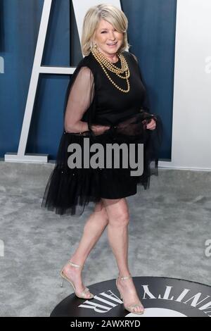 Beverly HILLS, LOS ANGELES, KALIFORNIEN, USA - 9. FEBRUAR: Martha Stewart kommt auf der Oscar-Party der Vanity Fair 2020 im Wallis Annenberg Center for the Performing Arts am 9. Februar 2020 in Beverly Hills, Los Angeles, Kalifornien, USA, an. (Foto von Xavier Collin/Image Press Agency) Stockfoto