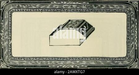 Formteile, Spiegel, Bilder und Rahmen. . Nr. 143. Die zurückziehende abgeflachte Kante, zwei Ebony-Mitglieder, endete in Der Nachahmung französischer Walnuss und graue Asche. Eingravierte Ecken und Bronze-Gilt innen. Preis,^x2t... - pro doz., 3 25 USD. Nr. 145. Aus flachem Ebenholz mit Erhöhter Walnussfurnierplatte, Eingraviert In Ecken und mitten. Preis, 8Kx21...perdoz., 3 75 Preis, 10x14..per doz., 2 40 Stockfoto