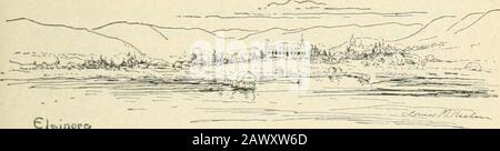 Südkalifornien; . die Hausbesetzer, die über den See fegen, an denen Duschen teilnehmen, und weiße Knüpfe, die durch den Nebel glitzen und mit Schwalben den Hither und Thither darben und kocht, um sich am Ufer zu schützen. Der Lake Elsinore ist voller Hexerei eines Naturdramas - einer lebendigen, sich ständig ändernden Szene von Konflikten und Triumph. Auch hier, wenn die ersten Sonnenstrahlen von den Bergen hinter den Bergen herausgeführt werden, um über die glasige, unzerknitterte sur-face des Sees zu blicken, und die schöne Kontur der Maurerhäute sich auf dem bewegungslosen Wasser spiegelt, scheint die Natur durch einen Zauber der Schönheit angekettet zu sein Stockfoto