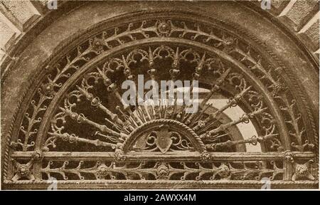 Il ferro nell'arte italiana; . TAV, XI - Balcone di Palazzo Bevilacqua, Bologna. (Fot. Alinari, Firenze). IL RINASCIMENTO SINO ALLA FINE DEL MILLECINQUECENTO 97. Stockfoto