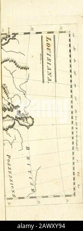 Careys amerikanischer Taschenatlas mit zwanzig Karten... mit einer kurzen Beschreibung der einzelnen Bundesstaaten und Louisianas: Die Zählung der Einwohner der Vereinigten Staaten von Amerika für 1801 und Die Exporte aus den Vereinigten Staaten für zehn Jahre ist ebenfalls unter der Zuständigkeit eines Gouverneurs, der vom präsidenten der Vereinigten Staaten ernannt wird, mit einem rat und einem Sekretär. Der nördliche oder obere Teil wird Louz * siana genannt und unterliegt dem Verstoß des Gouverneurs von Indiana, der mit den Richtern die Macht hat, m.UE zu werden und solche Gesetze umzusetzen, die für die fällige Verwaltung von erforderlich sind Stockfoto