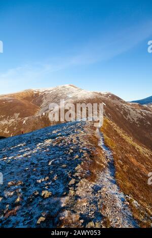 Die Beinn A'Ghlo Range, Braigh Coire Chruinn-bhalgain vom Gipfel von Carn Liath Stockfoto