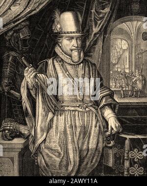 Porträt von Mauritius I. von Nassau (Dillenburg, heute Deutschland, 14. November 1567 - den Haag, 23. April 1625) Stockfoto