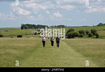 Tourismus in Stonehenge Stockfoto