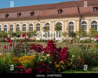 Orangerie im Hofgarten, Ansbach, Mittelfranken, Franken, Bayern, Deutschland, Hofgarten, Ansbach, Franken, Bayern, Deutschland Stockfoto