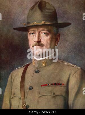 John J. PERSHING (1860-1948) Offizier der United States Army im Jahr 1917 Stockfoto