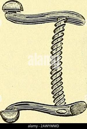 Narkologie : ein Handbuch der Wissenschaft über die allgemeine und lokale Schlagerei (Narkosen und Methoden der lokalen Anasthesie) : in 2 Bänden mit zahreichen Abbildern . Abb. 72. Mundsperrer nach Nussbaum. Abb. 74. Mundsperrer nach Wingrave. Stockfoto