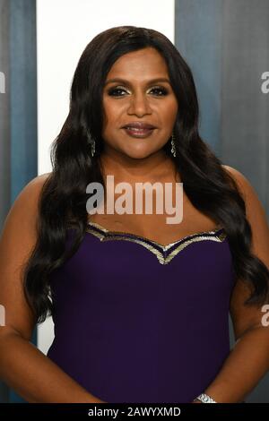 Februar 2020 - Los Angeles, Kalifornien - Mindy Kaling. 2020 Vanity Fair Oscar Party nach der 92. Oscarverleihung im Wallis Annenberg Center for the Performing Arts (Bild: © Birdie Thompson/AdMedia via ZUMA Wire) Stockfoto