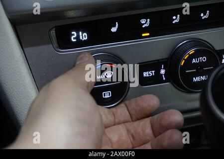 Eines modernen Auto-Klimaanlage-System Stockfoto