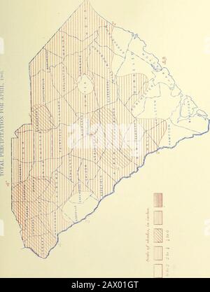 Klimatologische Daten, South Carolina. &lt;^ -^-FIS!. KLIMA UND CROFS: SOUTH CAROLINA ABSCHNITT. April, 190;:! TÄGLICHE NIEDERSCHLÄGE FÜR SOUTH CAROLINA, APRIL 1903. Stationen. Tag des Monats. 5 1 I 2 3 4 5 6 7 8 9 10 11 12 13 14 15 16 T7 18 19 20 21 22 23 24 25 26 27 28 29 30 31 1 1 Aikeu •15,67•25 .62 .40•85•23.30.40. 10•45•55 T. .02•34 •45.061.072.15. 10•511.08.66 . 20 • 32•97. 01•33•15 •85 T. t. T. T.? 15.04.30•25 .08 •65 .20 •75•50 1.00T..92 2.31•99.18?33 2.fo?9i. 10 .20•99,46 3,10 1 • ? ? ? .29•15 .01 3^83 t. 4-74 0,05 •25 3-31 .04.08 0,85 •15•15 •03 •55 .22 T. 01 t. • 25. 10•29 .04 Stockfoto