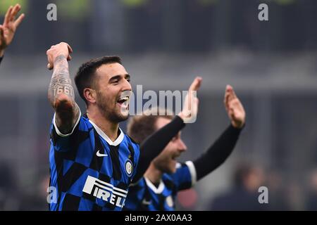 Matias Vecino Falero (Inter) während des italienischen Serie-A-Spiels zwischen Inter 4-2 Mailand im Giuseppe Meazza-Stadion am 09. Februar 2020 in Mailand, Italien. (Foto von Maurizio Borsari/AFLO) Stockfoto