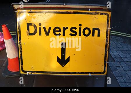 Umleitung-Zeichen Stockfoto