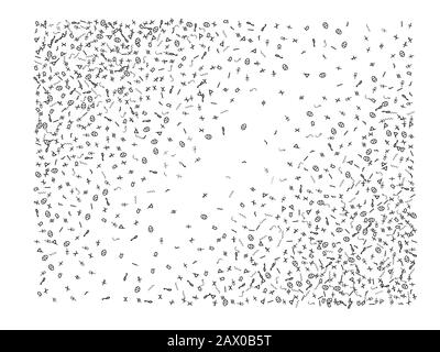 Handgezeichnetes Ägypten zeichnet Partikel ab. Konfetti neuer Hintergrund verschwommen. Ein Konfetti mit neuen Hintergründen. Stock Vektor