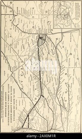 Die Handels- und Finanzchronik . -00, brutto. 3.103.901 USD; netto, 1.295.504 USD. Druck, W. H.Mclntire, New York; Sec., •! W. Terry, (V, 82. S. 433.) SAN FRANCISCO & NORTH PACIFIC RY.-Siehe Northwestern Pacific.SAN PEDRO LOS ANGELES & SALT LAKE RY.- (Siehe Karte TnionPacific.)-Im April 1905 Von Salt Lake City aus fertiggestellt. Utah, nach San Pedro, an der Pazifikküste. 800 m der Hauptstrecke, mit Zweigstellen, die sich In allen 1040 m, dem Begriff Los Angeles, zusammenfasst. KY., 51 m., erworben, und mergedetwa 1. April 1901 als Teil der Neubaustrecke. Der Teil von Daggett toRiverside, 90 m, Ist (vorübergehend) Trackage OV Stockfoto
