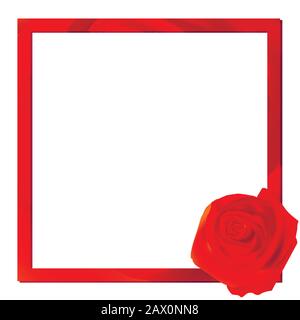 Hintergrund der Hochzeitseinladung mit Rose. Blumenplakat, Einladung. Dekorative Grußkarte. Fröhlicher Hintergrund für den Valentinstag. Jubiläumsvorstand. Hintergrund für Einladungsdesign. Vektorgrafiken. Stock Vektor