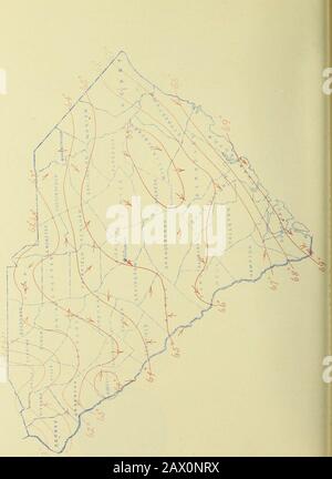 Klimatologische Daten, South Carolina. COLUMBIA, S. C:WEATHER BUREAU. 1 o y. R &lt; l &lt; z. OCN^r.Kij, 15)02. KLIMA UND GETREIDE: SOUTH CAROLINA ABSCHNITT. R. .S. DLNWRT.MK.XT VON .VC^RICUI/RURI, CLIMATH UND CROP SHRVICE DER WE.ATHER BUREAU. ZENTRALSTELLE: WASHINGTON, D. C. SOUTH CFLROBHSLA SEKTION. J. W. BAUEK, Sektion DireetoiCOLUMBIA, S. C. V. Columbia, S. C, Oktober 1902. Nr. 10. FORTSCHRITT DER FARMWORK. Althougli die Temperatur fiel auf oder unter 40} in der näheren Umgebung des Tlie State, außer an der unmittelbaren Küste, es gab aber drei Morgen mit allgemeinen Frösten und n Stockfoto