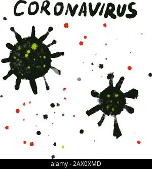 Coronavirus aus Wuhan. Ontagious athogen respiratorycoronavirus Ausbruch. Stock Vektor