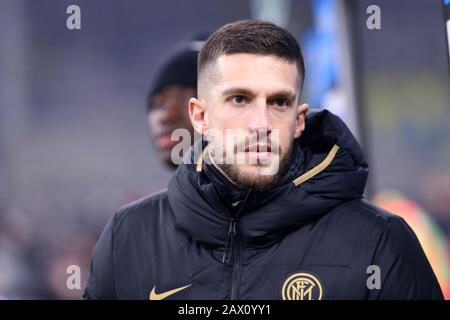 Mailand, Italien. Februar 2020. Die italienische Serie A. Fc Internazionale vs. Ac Milan.Cristiano Biraghi vom FC Internazionale . Stockfoto