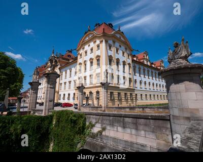 Schloss Ellingen, Weißenburg, Franken, Bayern, Deutschland Wildblumenwiese, Schloss Ellingen, Weißenburg, Franken, Bayern, Deutschland Stockfoto