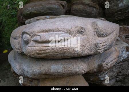 Archäologischer Park San Agustín Stockfoto