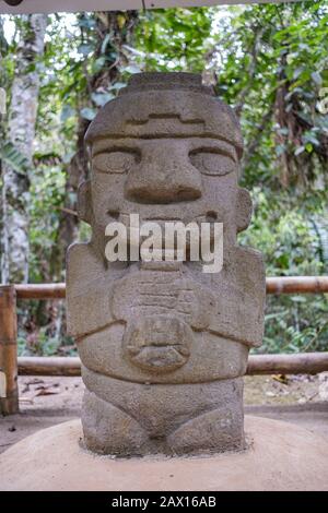 Archäologischer Park San Agustín Stockfoto