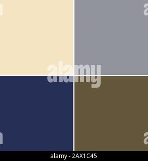 4 neutrale Farbfelder aus New York Seasonal Color Trend Report für Herbst/Winter 2020-2021. Modisches Farbkonzept Stockfoto