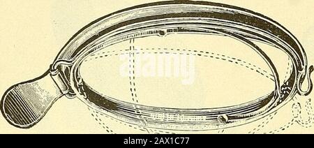 Narkologie : ein Handbuch der Wissenschaft über die allgemeine und lokale Schlagerei (Narkosen und Methoden der lokalen Anasthesie) : in 2 Bänden mit zahreichen Abbildern . Abb. 28. Chloroformmaske nachSchimihelbusch. 190 -. Fiff. 29. Chloroformmaske nach Schimmel-busch. Neben den Masen, in welche das Narkotikum direkt gegossenwurde, construierte man bald kompliziertere Apparate für die Narkose, welche dem Krankenhaus einNarkotikum - Dampfgemischmit Luft zuführen sollten.Solche Apparate wurde von Kappeier und Jun. Die Junkers che Apparat istin Abb. 3 Stockfoto