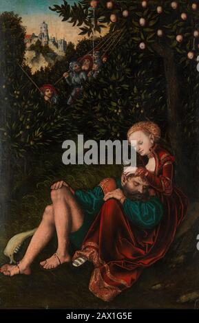 Samson und Delilah, ca. 1528-30. Stockfoto