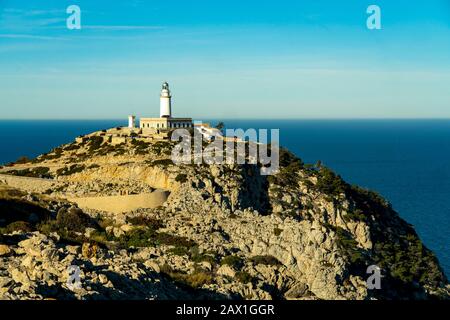 Der Leuchtturm am Cap Formentor im Nordwesten von Mallorca, Balearen, Spanien, Stockfoto