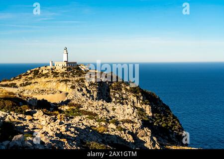 Der Leuchtturm am Cap Formentor im Nordwesten von Mallorca, Balearen, Spanien, Stockfoto