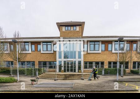 Lapwing House wurde im Februar 2019 als Quarantänezentrum für Coronavirus genutzt; Kents Hill Conference Center, Milton Keynes, Großbritannien Stockfoto