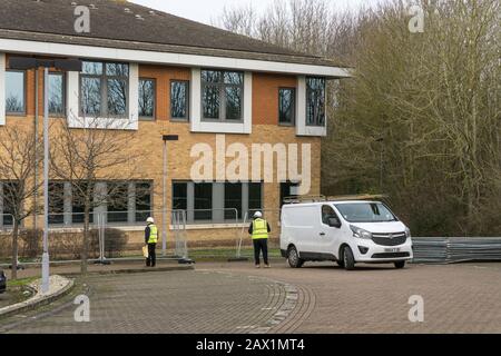 Lapwing House wurde im Februar 2019 als Quarantänezentrum für Coronavirus genutzt; Kents Hill Conference Center, Milton Keynes, Großbritannien Stockfoto