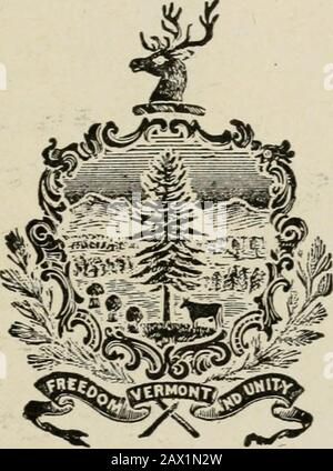 Ein Textbuch der Geographie, Geschichte, Verfassung und Zivilregierung von Vermont; auch Verfassung und Zivilregierung der USA., eine Publikation, die ausdrücklich bereit ist, die Gesetze der Staatsschule von Vermont einzuhalten. Ius B. Pecic 1847-51 William Hebard 1849-53 James Meachaml ^ 1849-56 Ahiman L. Miner 1851-53 Thomas Bartlett, Jr. ... 1851-53 Andrew Tracy 1853-55 Alvah Sabin 1853-57 Justin S. Morrill 1855-67 Creorge T. Hodges 1856-57 EHakim P. Walton 1857-63 Homer E. Royce 1857-61 Portus Baxter 1861-67 Fredk E. Woodbridge . .1865-69Worthington C. Smith..1865-73 Luke P. Polen 1860-75 Charles W. Wil Stockfoto