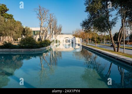 Wasserpark Little Venice am Baku Boulevard Stockfoto