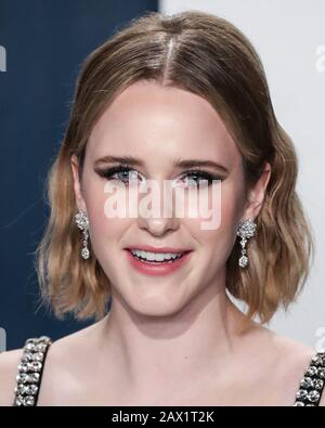 Beverly HILLS, LOS ANGELES, KALIFORNIEN, USA - 9. FEBRUAR: Rachel Brosnahan kommt zur Vanity Fair Oscar Party 2020, die am 9. Februar 2020 im Wallis Annenberg Center for the Performing Arts in Beverly Hills, Los Angeles, Kalifornien, USA abgehalten wird. (Foto von Xavier Collin/Image Press Agency) Stockfoto