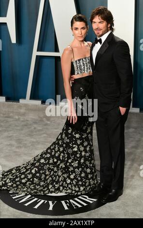 Nikki Reed und Ian Somerhalder besuchen die Oscar-Party der Vanity Fair im Wallis Annenberg Center for the Performing Arts in Beverly Hills, Los Angeles, Kalifornien, USA. Stockfoto