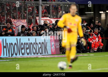 München, Deutschland. Februar 2020. Firo: 09.02.2020, Fußball, 1.Bundesliga, Saison 2019/2020, FC Bayern München - RB Leipzig 0:0, Peter Gulacsi, RB Leipzig, PitchBallsport, allgemein, Fotografen, Nutzung Worldwide Credit: Dpa/Alamy Live News Stockfoto