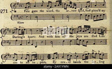 The Scots Musical Museum: Demütig dem Catch Club gewidmet, der im Juni von James Johnson in Edin gegründet wurde. pr ^ FIR/F c Iggj c r rics Ca* in meinem Hammer, An a The lang Day I Whittle and fmg O, A* The lang fe=fe i ". F=HS 1 ",* * n; c/FH-f, r,pi f-? G K g P night T knuddle my kimmer, An a* The lang night as happys a King. M j. I j. =^ gs Bitter in Dool I lickit my winninsO Marying Befs, to gie her a Flave: Bleft sei die Stunde, in der Che in ihren Bettlaken koolte, Und blythe sei der Vogel, der auf ihrem Kies Zu meinen Armen kommt, meine Katie, meine Katie, Ein Komm zu meinen Armen und kifs mich wieder! Druken oder Fober her Stockfoto