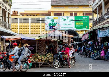 Boeung Chhouk Market, Battambang, Kambodscha. Stockfoto